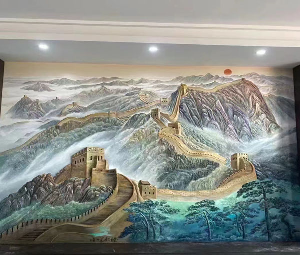 大廳背景墻壁畫